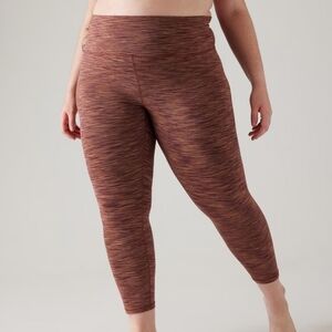 Athleta Transcend Textured 7/8 Tight NWT Size XXS (Nova Dye Brown)